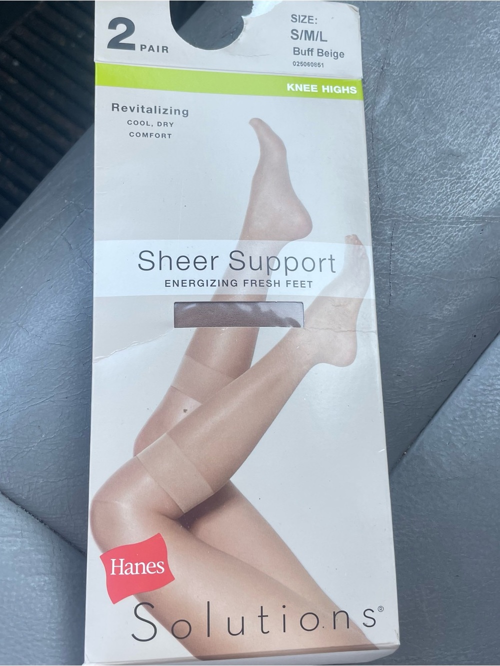 Hanes Sheer Support Knee Highs in Buff Beige 95-165lbs